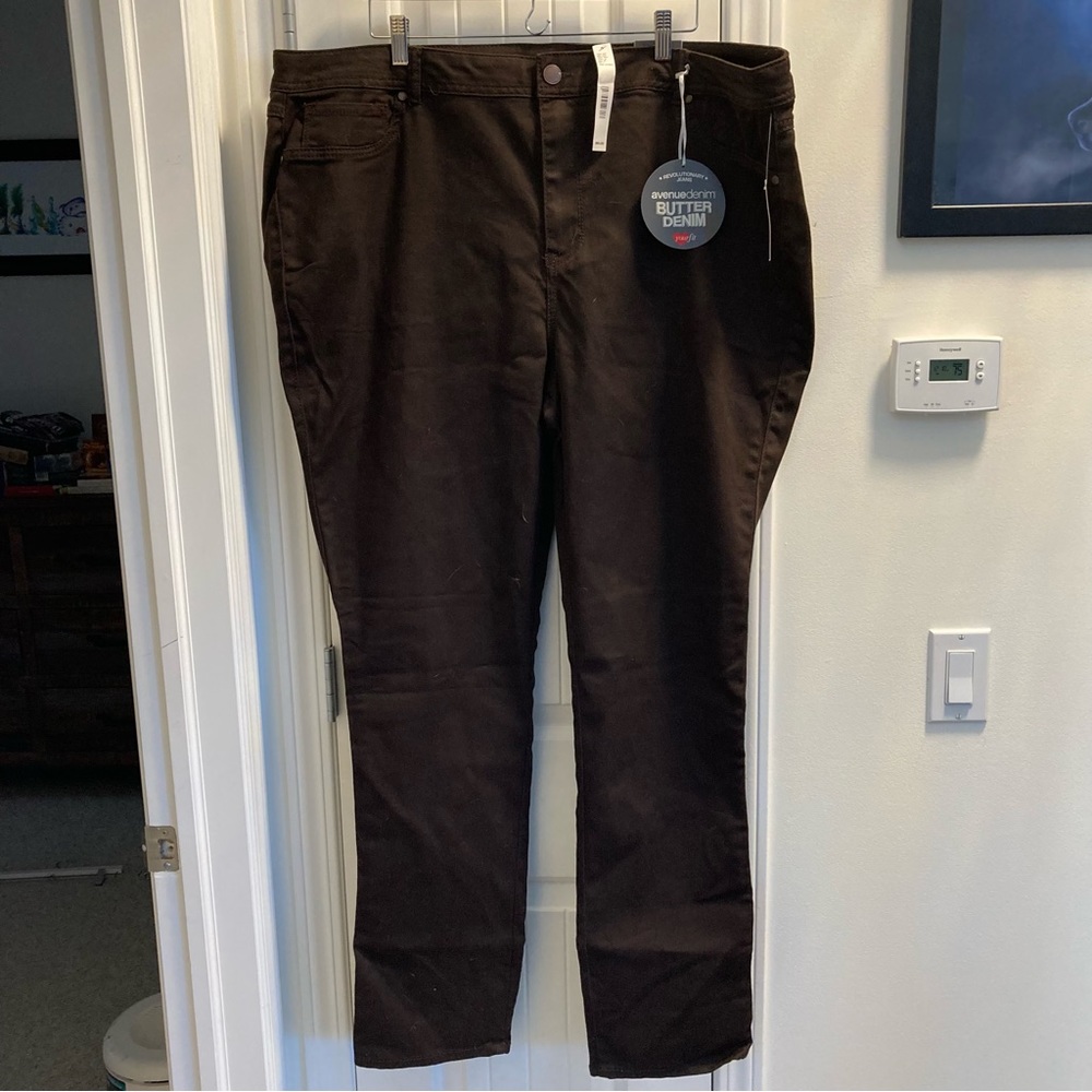 Avenue Size 26 Tall (Inseam 32) Brown Jeans - Butter Denim